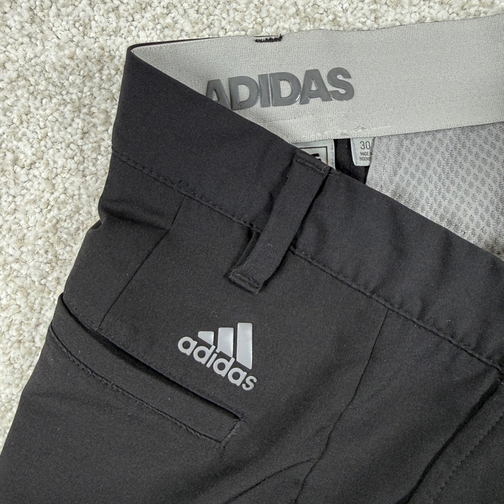 Adidas Golf Shorts Mens 30 Black Performance Flat Front Athletic Athletic